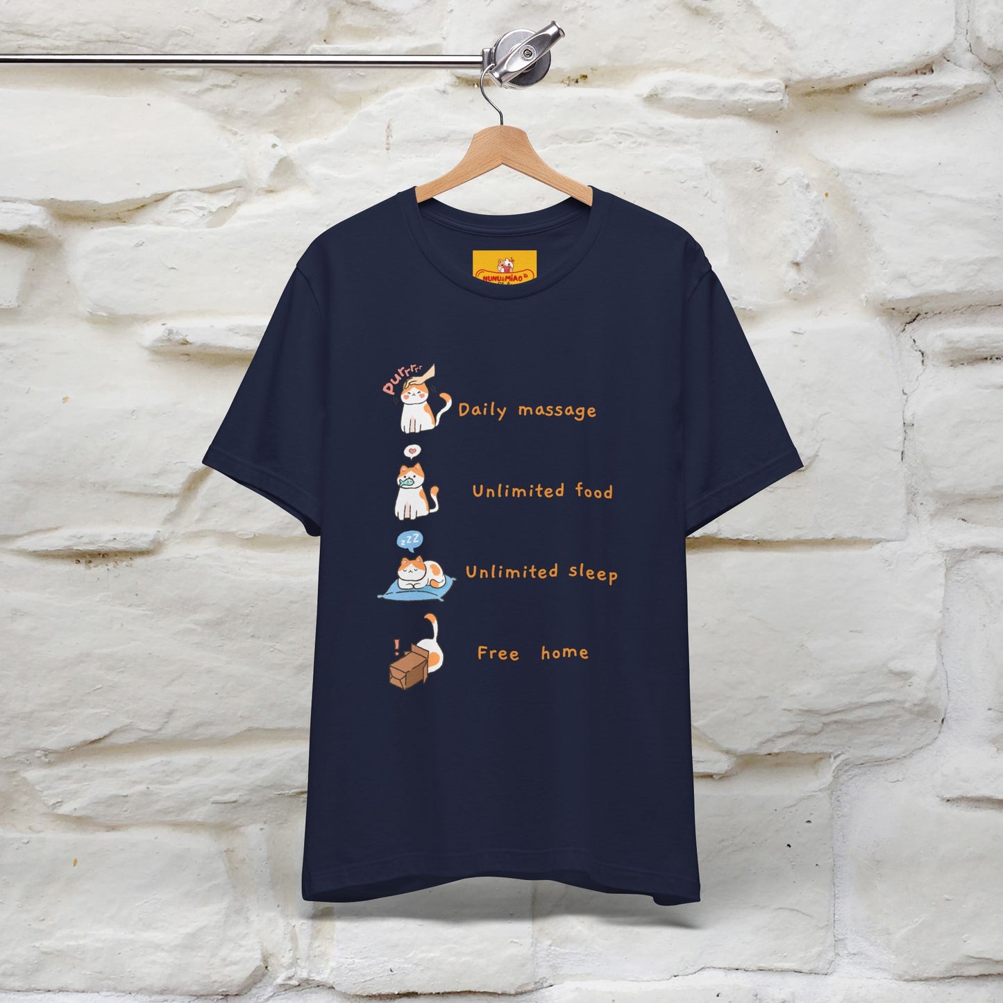Maglietta con gatto "Cat's Rules" per uomo e donna | 100% cotone* 🐾 | Maglietta divertente per gli amanti dei gatti