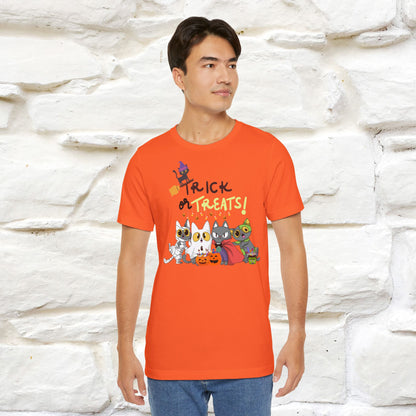 ''Trick Or Treats! ''Cat Unisex T-shirt 100% Cotton*