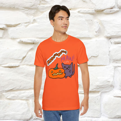 ''Mooooo Meaw'' Halloween Unisex Cat T-shirt 100% Cotton*