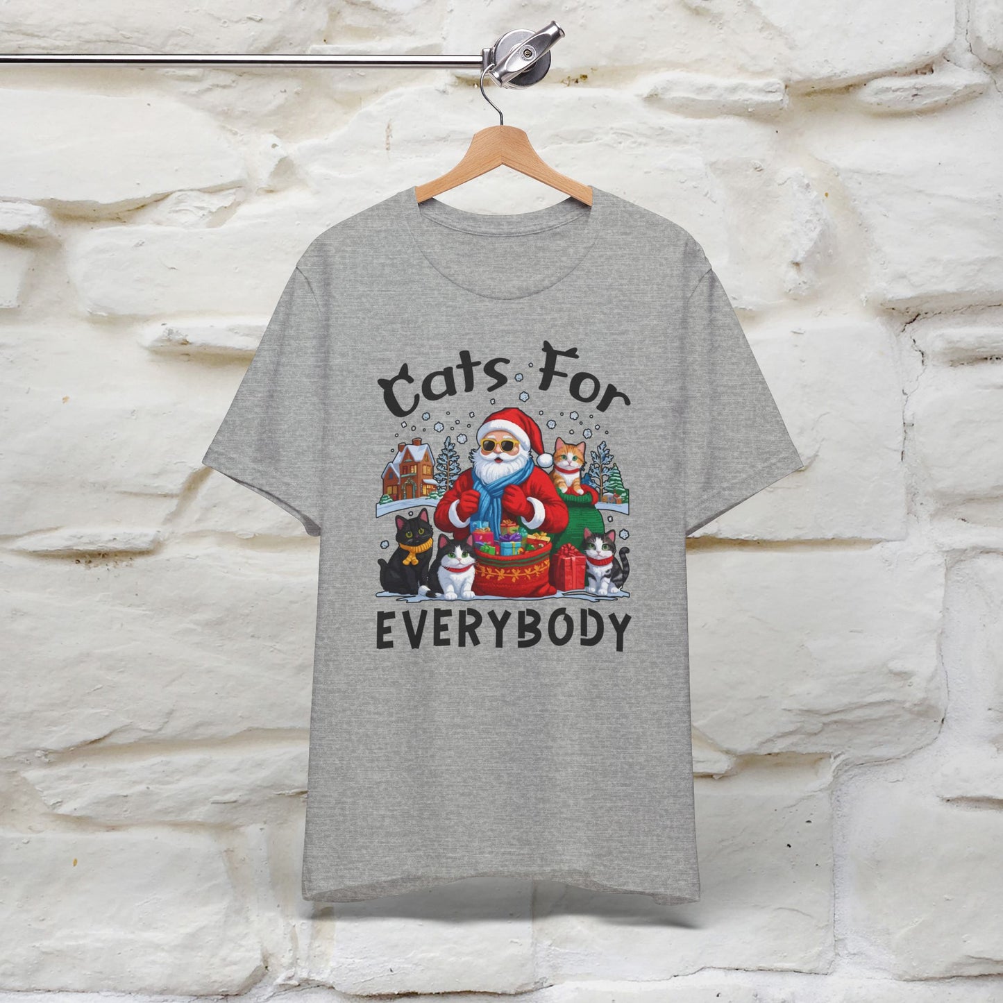 Cats For Everybody T-Shirt | Festive Cat Christmas Shirt for Men & Women | 100% Cotton