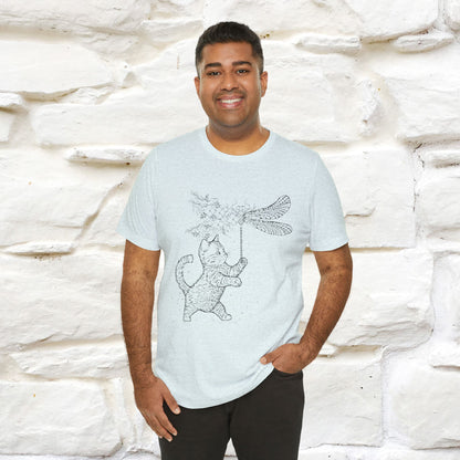 "The cat  And The Dragon Fly" Cat T-shirt for Men & Women | 100% Cotton*🐾