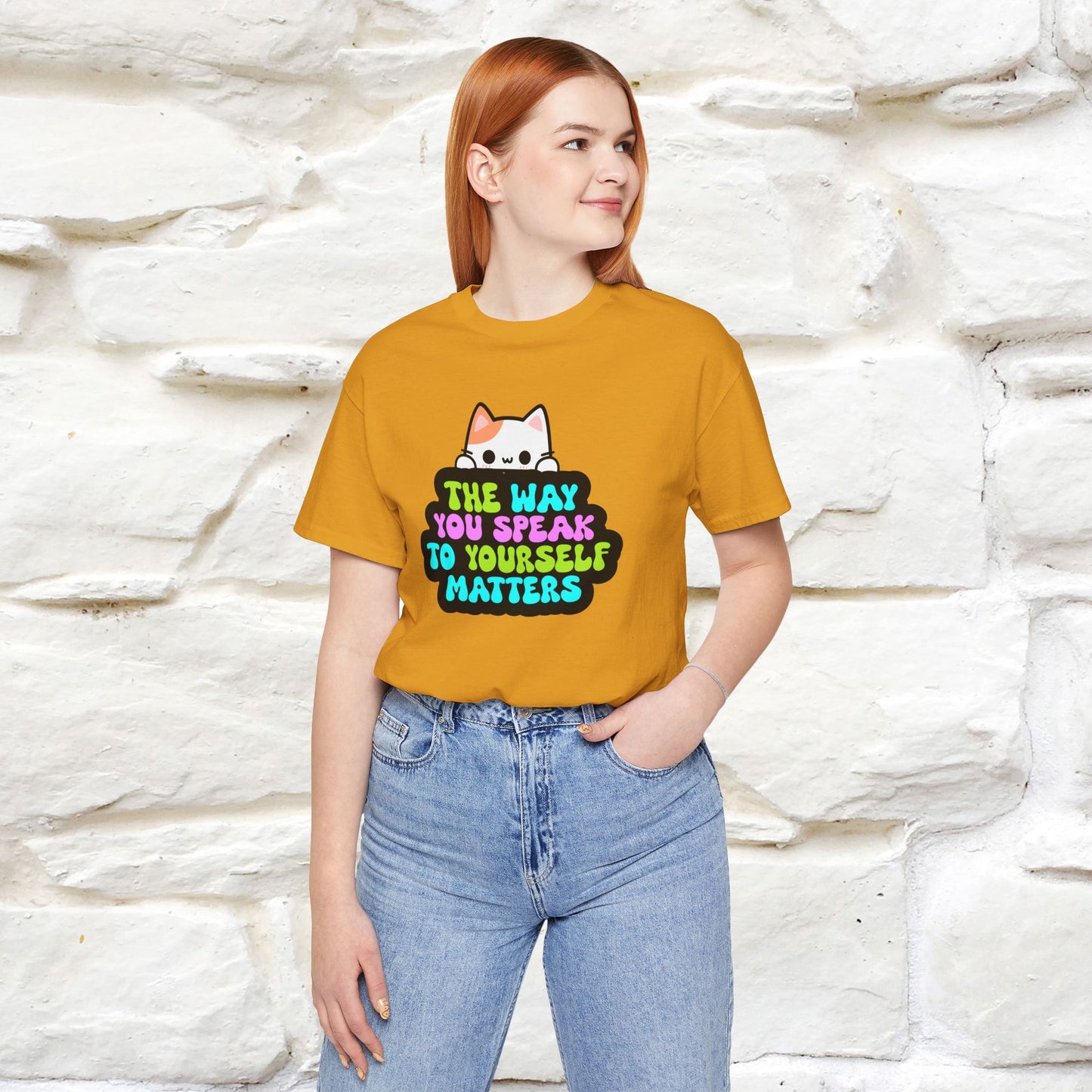 "Il modo in cui parli con te stesso è importante" T-shirt per uomo e donna | 100% cotone*