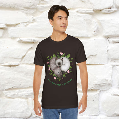 "All You Need Is Love" Cat T-Shirt | 100% Cotton* | Adorable Cat Apparel for Men & Women