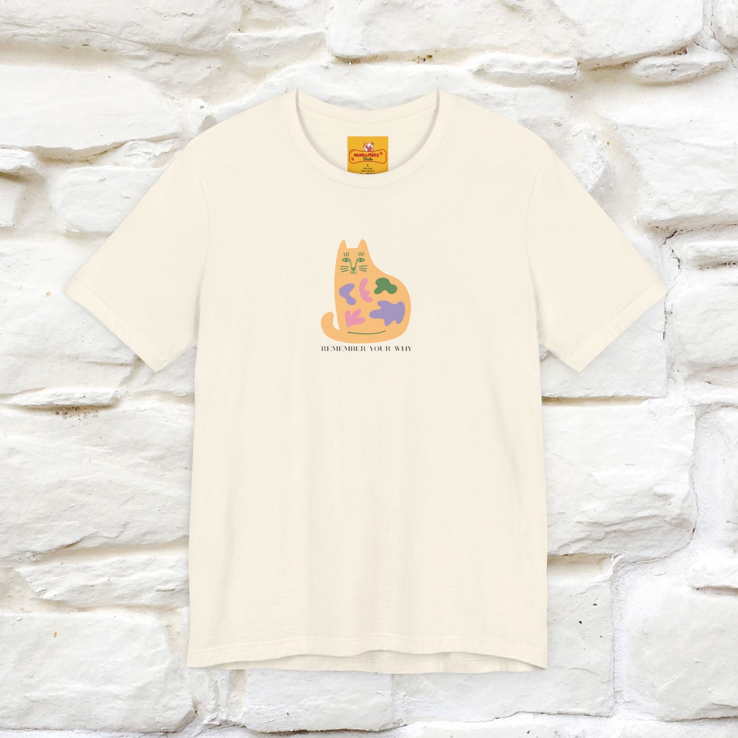 "Remember Your Why'' Cat T-Shirt Front and Back Design | Nunu&Miao Studio