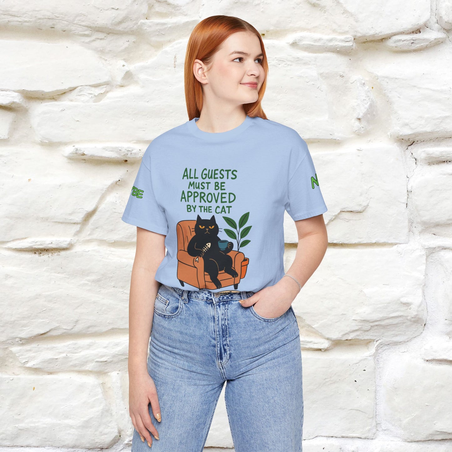"All Guest Must Be Approved By The Cat - NO,MAYBE" Cat T-shirt |Nunu&Miao Studio