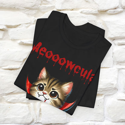 Meooowcula T-Shirt for Men & Women | 100% Cotton Spooky Cat Lover Tee