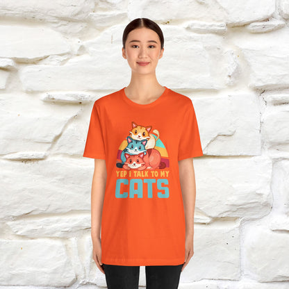 ''Yep, I Talk To My Cats'' Cute Cat T-Shirt for Men & Women | 100% Cotton* 🐾