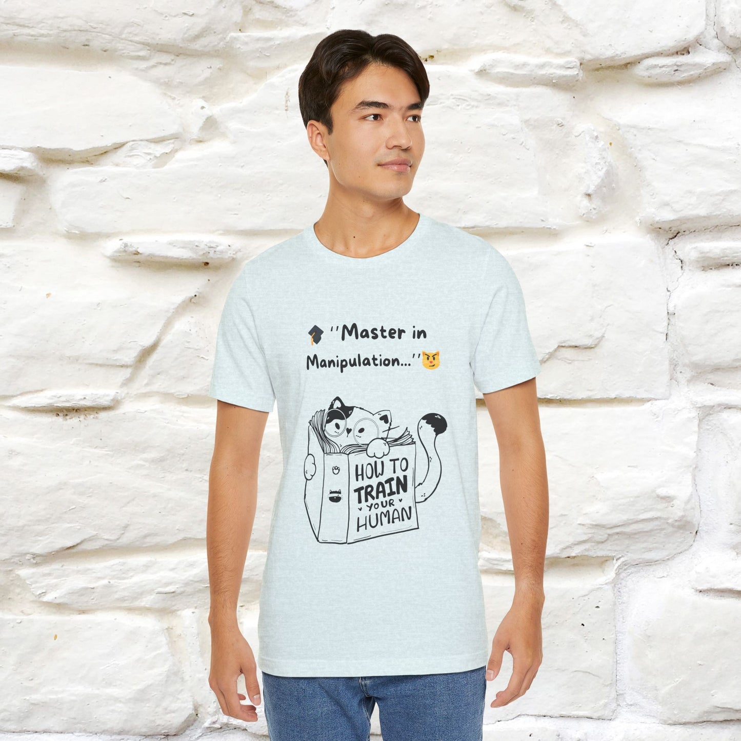 ''Master In Manipulation. How To Train Your Human ''  Cat T-shirt for Men and Women  100% Cotton*