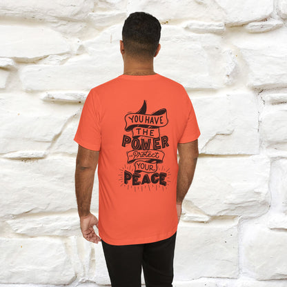 "You Have the Power to Protect Your Peace" Cat T-Shirt| Front & Back Design | Nunu&Miao Studio