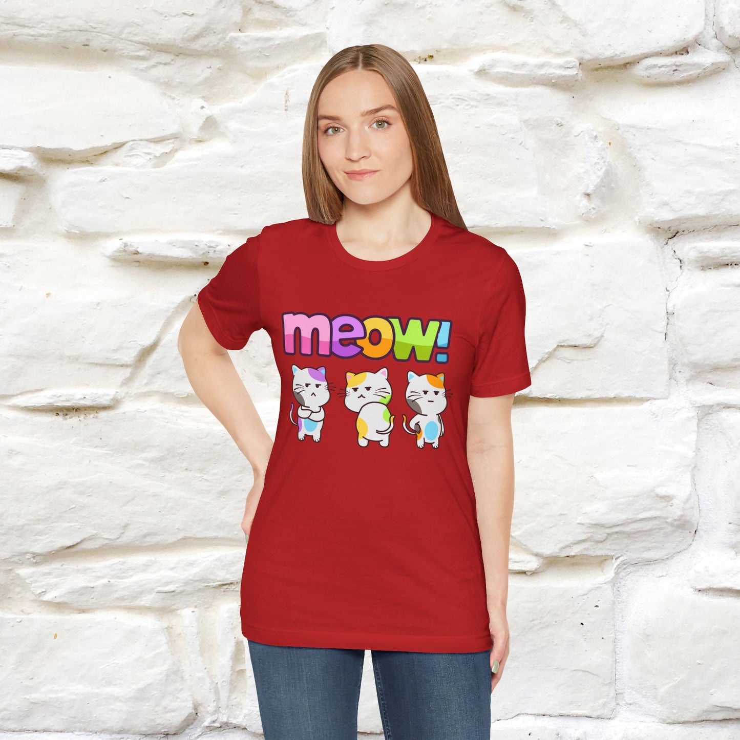 Meow! Funny Cat T-Shirt for Men & Women | 100% Cotton*