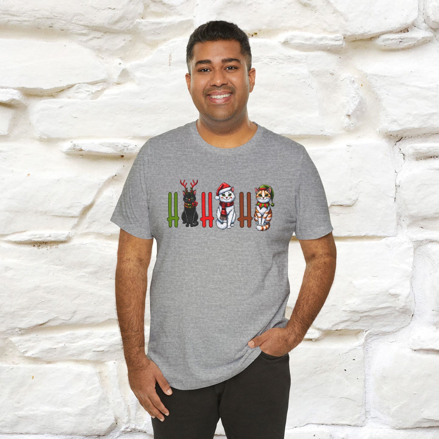 Hi Hi Hi Christmas T-Shirt | Festive Cat Christmas Shirt for Men & Women | 100% Cotton*