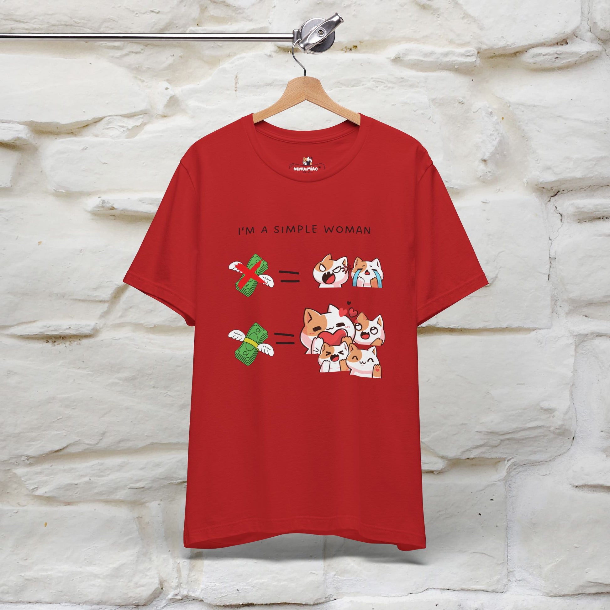 "I'm A Simple Woman" Funny Cat T-shirt for Women | 100% Cotton* 🐾 - Nunu&Miao Studio