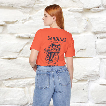 "Sardines In Olive Oil" Cute T-shirt | Front & Back Design|Nunu&Miao Studio