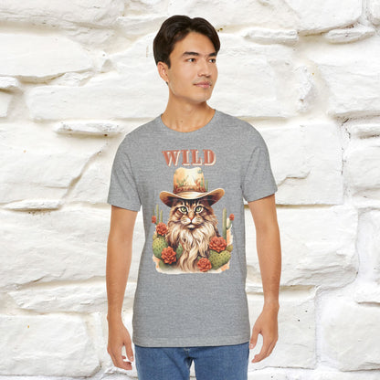 Wild Cowboy Cat T-Shirt for Men & Women | 100% Cotton* Adventure Tee