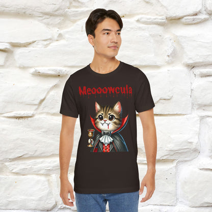 Meooowcula T-Shirt for Men & Women | 100% Cotton Spooky Cat Lover Tee