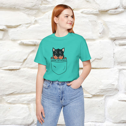 ''Judging You Silently'' | Cat T-Shirt for Men | Nunu&Miao Studio