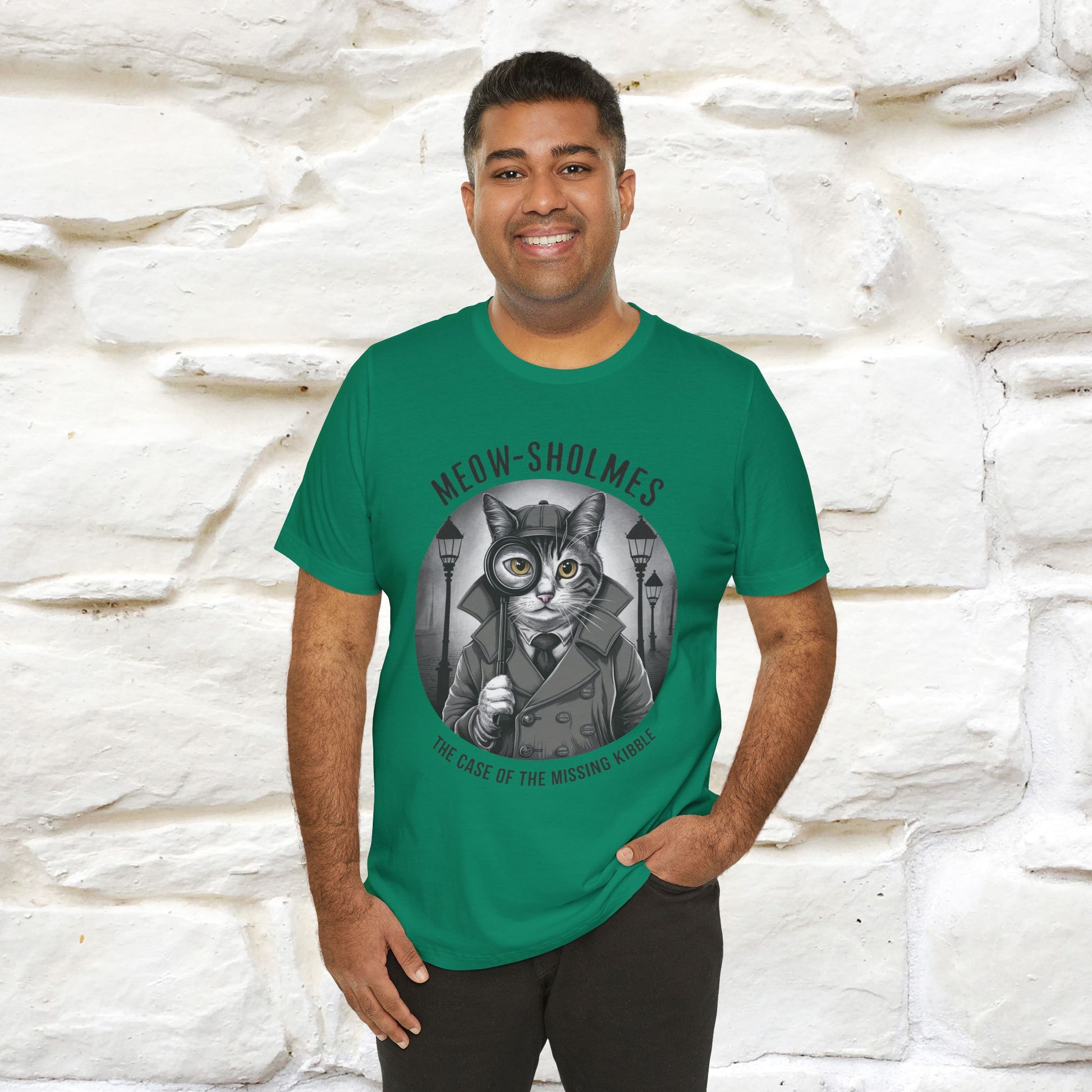 ''Meow-Sholmes: The Case of the Missing Kibble'' | Detective Cat Tee | Nunu&Miao Studio - Nunu&Miao Studio