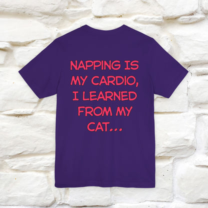 "Napping Is My Cardio, I Learned From My Cat…" Funny Cat T-shirt | Nunu&Miao Studio