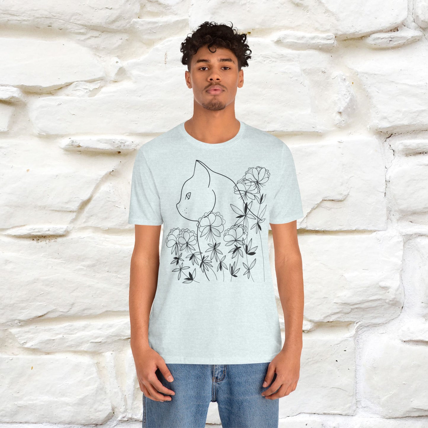 "Cat Flower !" Cat T-Shirt for Men & Women | 100% Cotton*