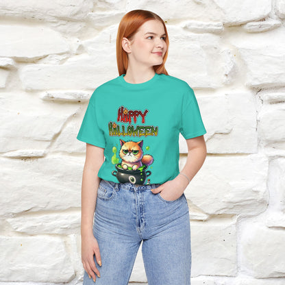 "Angry Cat Happy Halloween" Cat  T-shirt |Nunu&Miao Studio