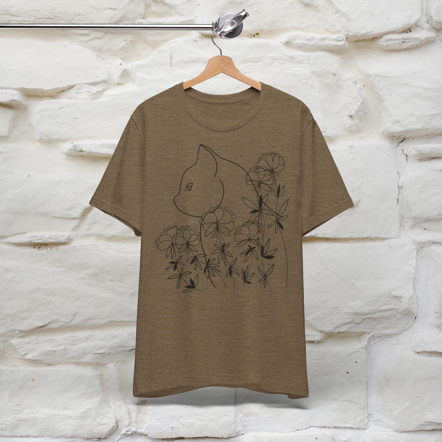 "Cat Flower !" Cat T-Shirt for Men & Women | 100% Cotton*