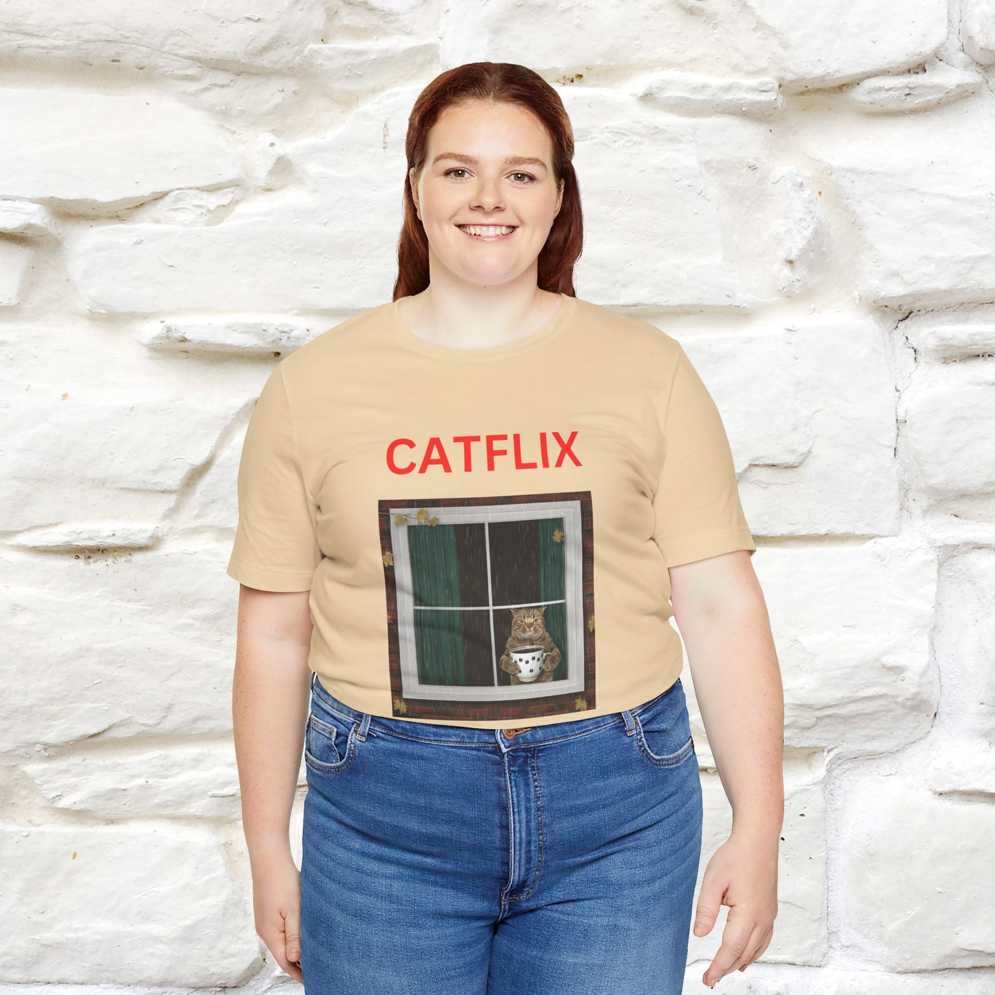 "Catflix" Cat T-shirt for Men & Women| 100% Cotton* 🐾