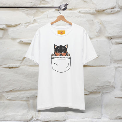 ''Judging You Silently'' | Cat T-Shirt for Men | Nunu&Miao Studio - Nunu&Miao Studio