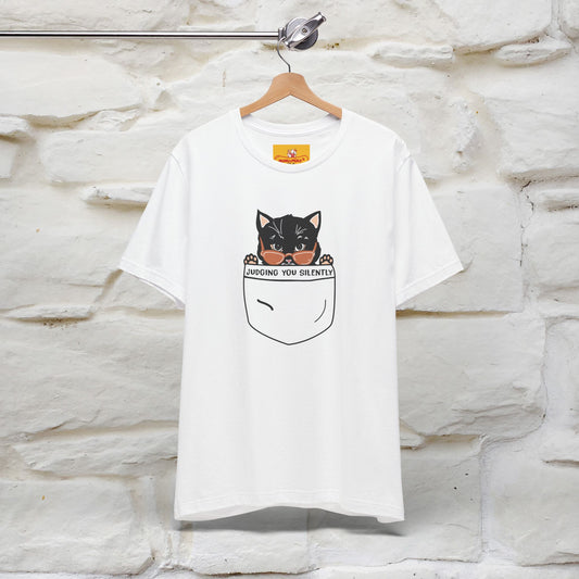 ''Judging You Silently'' | Cat T-Shirt for Men | Nunu&Miao Studio - Nunu&Miao Studio