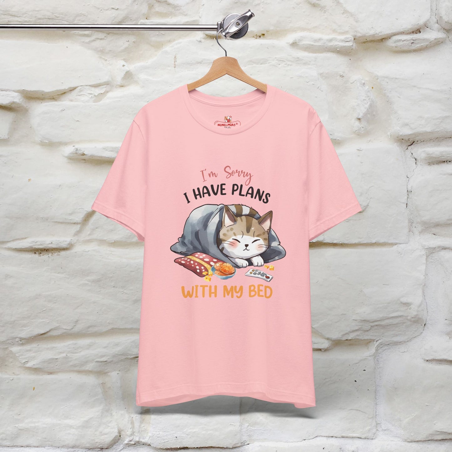 "I Am Sorry I Have Plans With My Bed" Funny Cat T-Shirt for Men & Women | 100% Cotton* 🐾