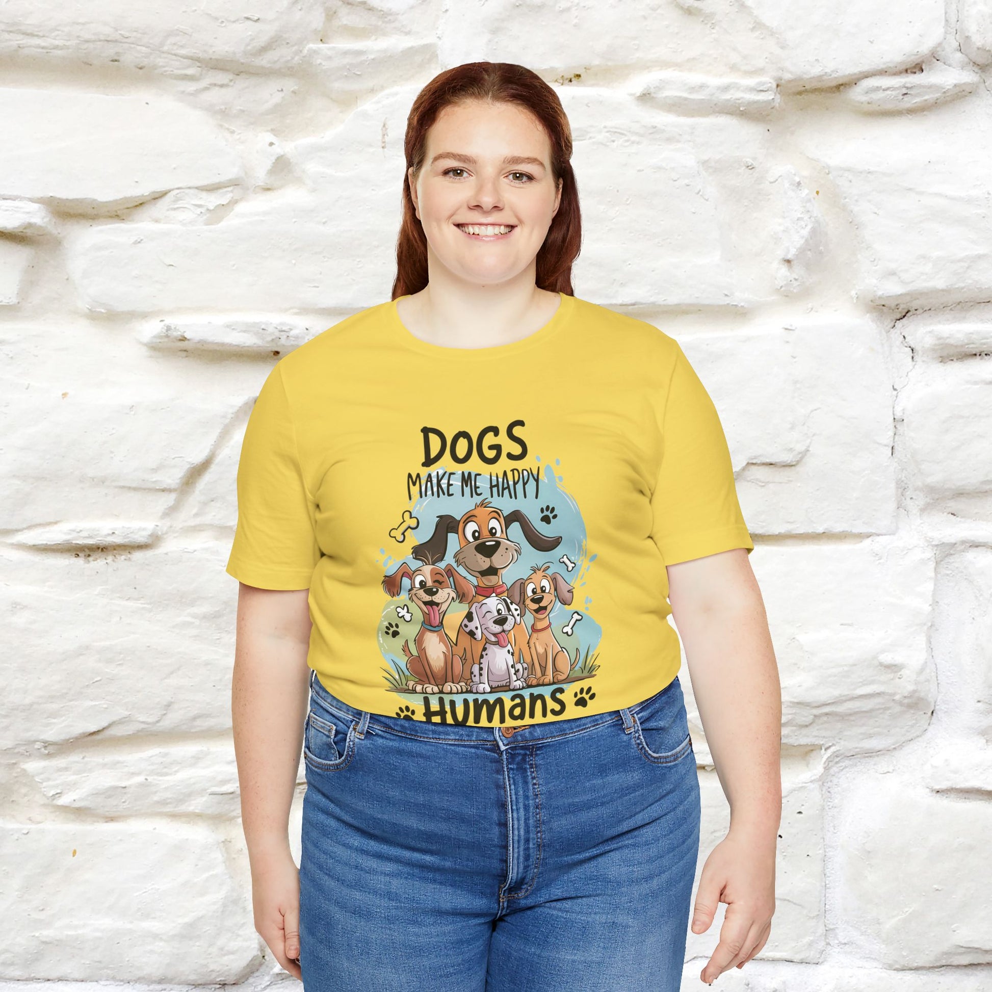 " Dogs Make Me Happy ..."  T-shirt |Nunu&Miao Studio - Nunu&Miao Studio