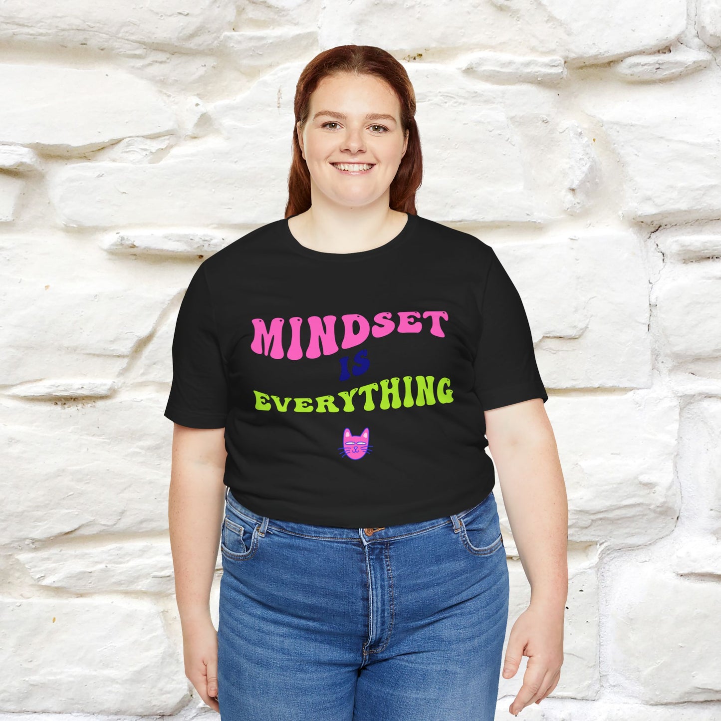 ''Mindset Is Everything'' T-shirt for Women 100% Cotton* - Nunu&Miao Studio