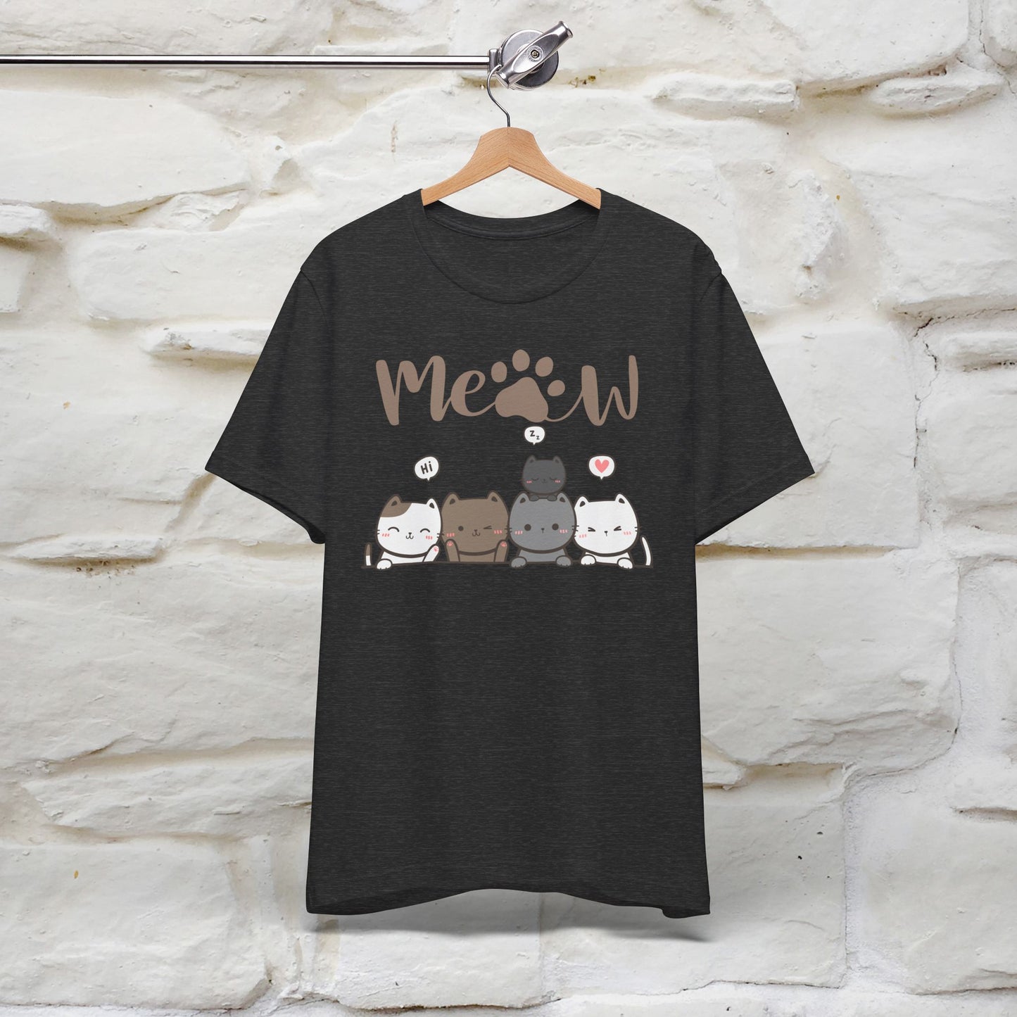 "Meow" Cute Cat T-Shirt for Men & Women | 100% Cotton 🐾