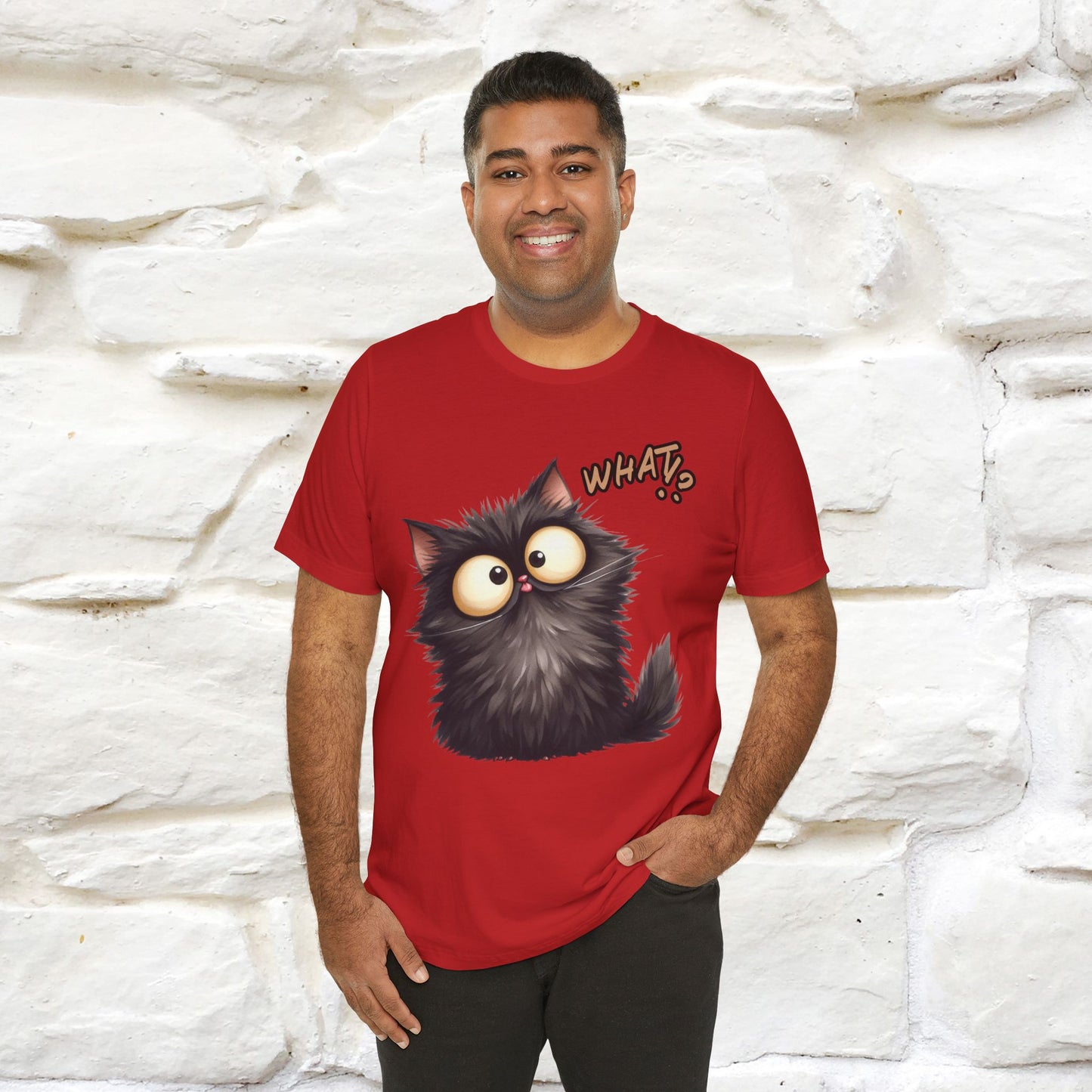 What? Cat T-Shirt for Men & Women | 100% Cotton* Funny & Stylish Tee