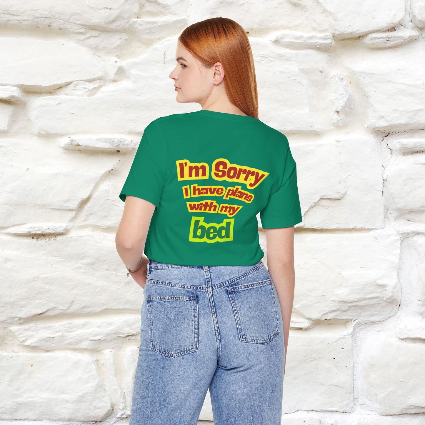 "I Am Sorry I Have Plans With My Bed" |  Cat T-Shirt | Front & Back Design | Nunu&Miao Studio