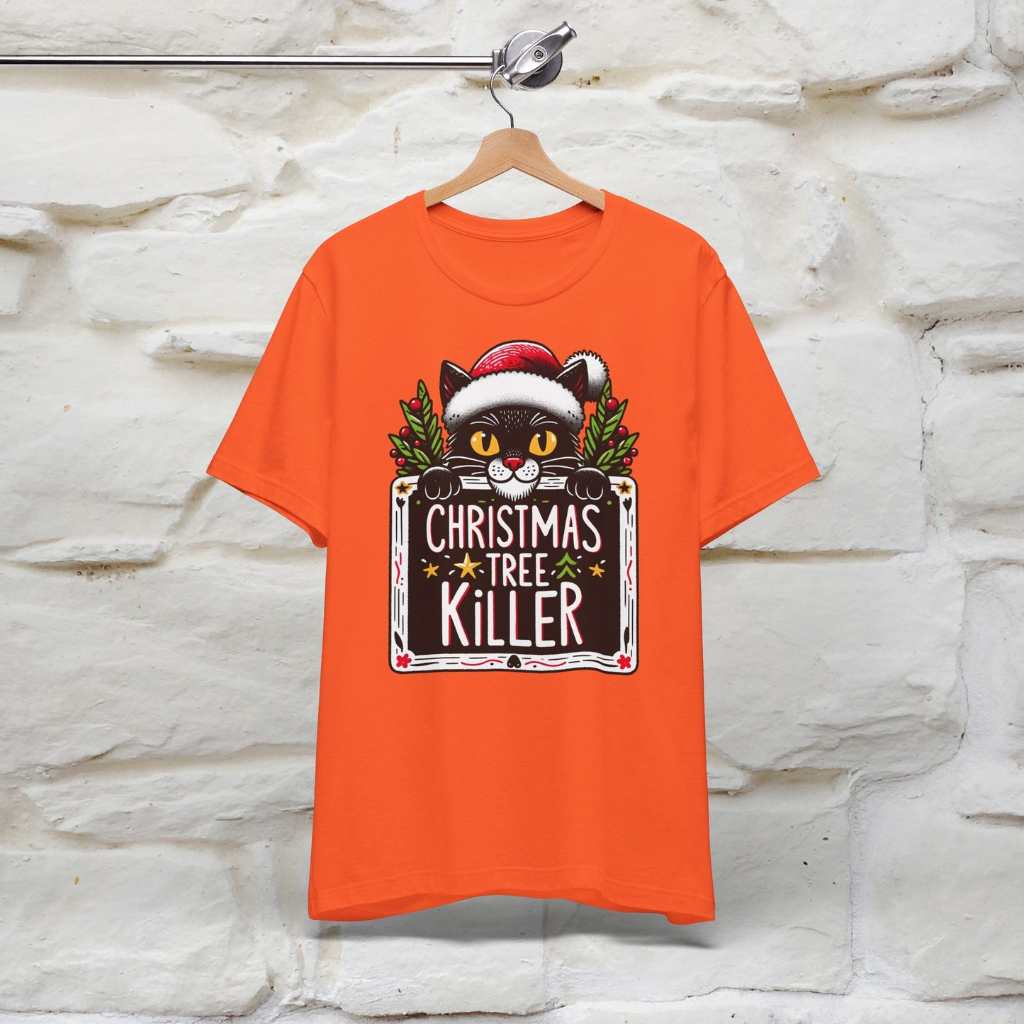 Christmas Tree Killer | Festive Cat Christmas Shirt for Men & Women | 100% Cotton*