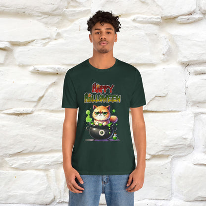 "Angry Cat Happy Halloween" Cat  T-shirt |Nunu&Miao Studio