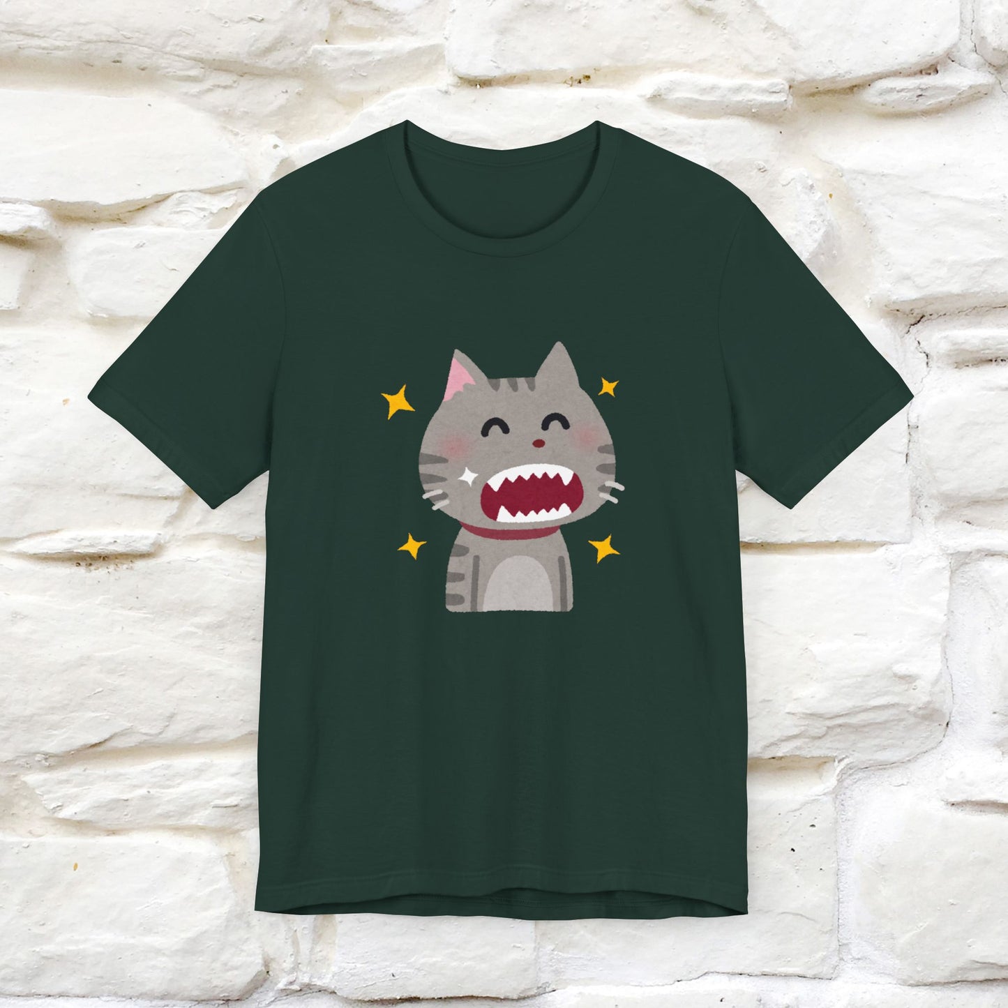 "Smile, Sparkle, Shine" Cat T-Shirt for Men & Women | Front & Back Design | 100% Cotton* 🐾