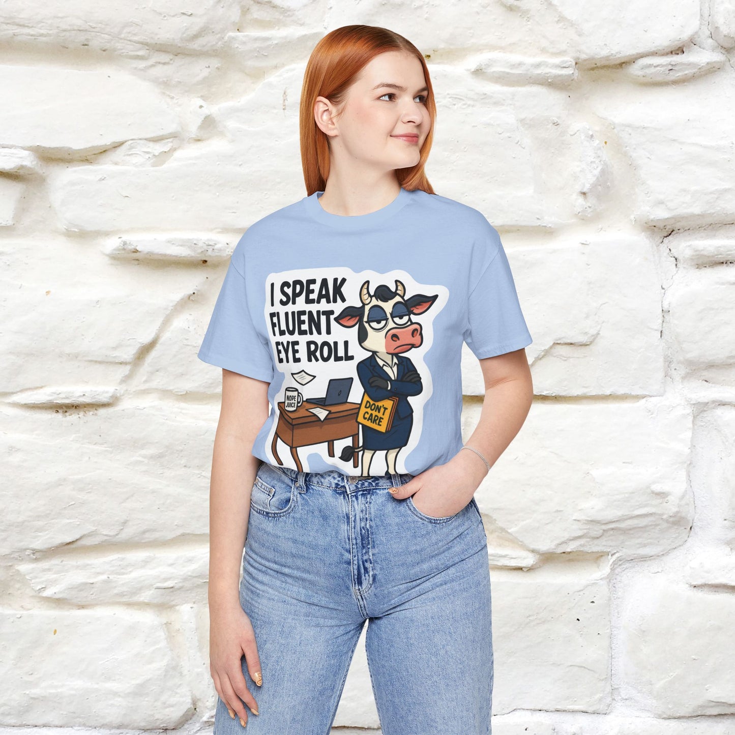 ''I Speak Fluent Eye Roll ''|  Sarcastic Cat T-Shirt | Nunu&Miao Studio
