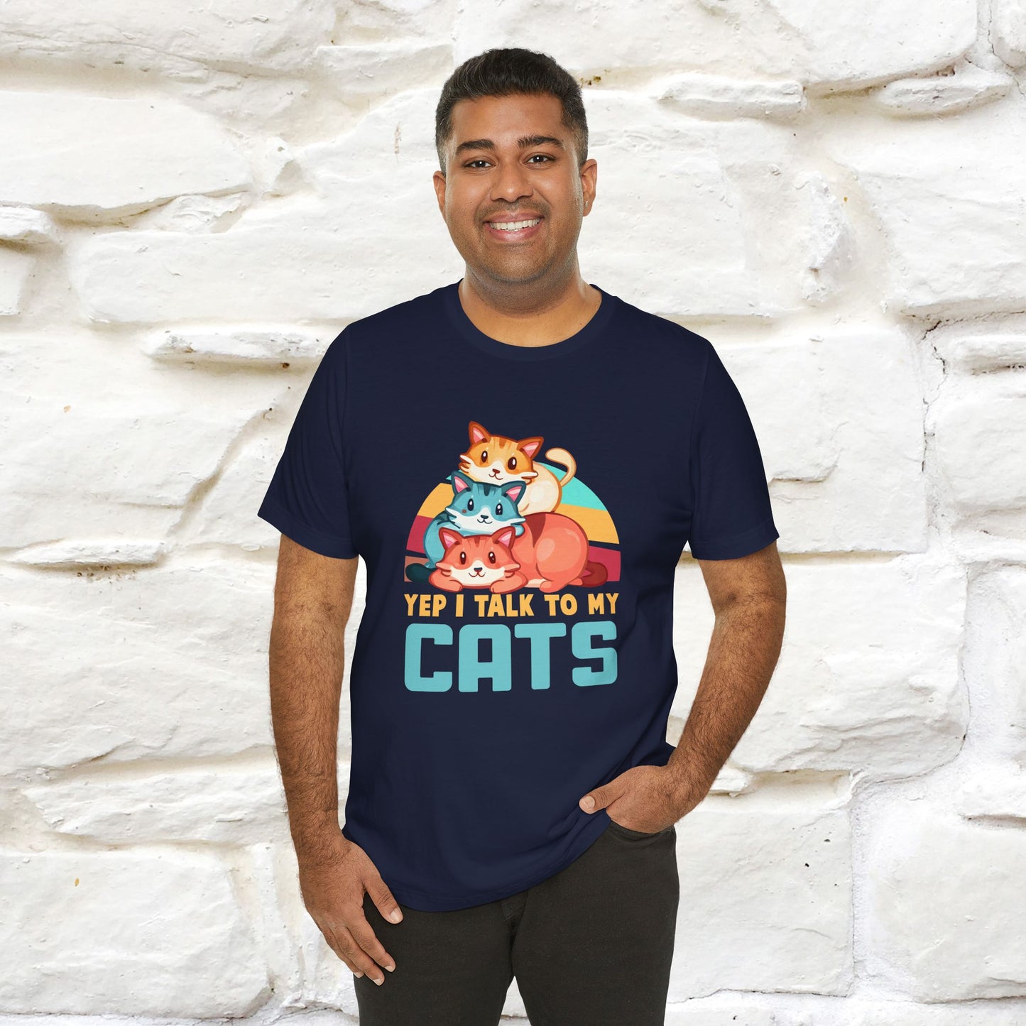 ''Yep, I Talk To My Cats'' Cute Cat T-Shirt for Men & Women | 100% Cotton* 🐾