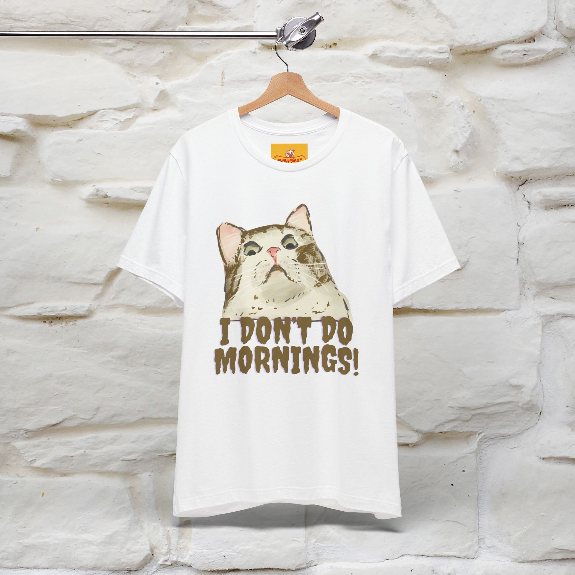 ''I Don't Do Mornings''  Cat T-shirt | Cat T-Shirt | Nunu&Miao Studio - Nunu&Miao Studio