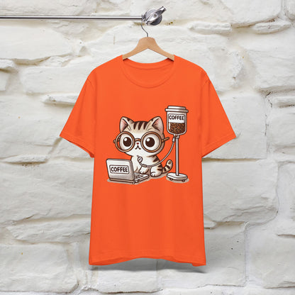 "Coffee Runs Through My Veins" Cat T-shirt for Men & Women | 100% Cotton* | Cat Lover Tee