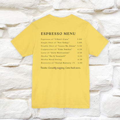 "More Espresso Less Depresso" |Cat T-Shirt | Nunu&Miao Studio
