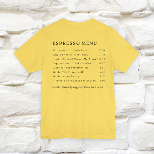 "More Espresso Less Depresso" |Cat T-Shirt | Nunu&Miao Studio