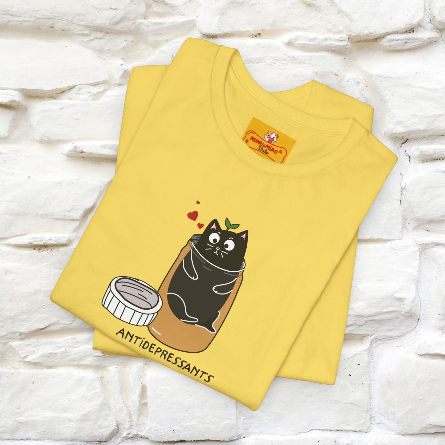 "Antidepressants" Cat T-Shirt | Front & Back Design | Nunu&Miao Studio
