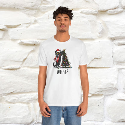 What? Cattitude Cat Christmas Shirt for Men & Women | 100% Cotton*