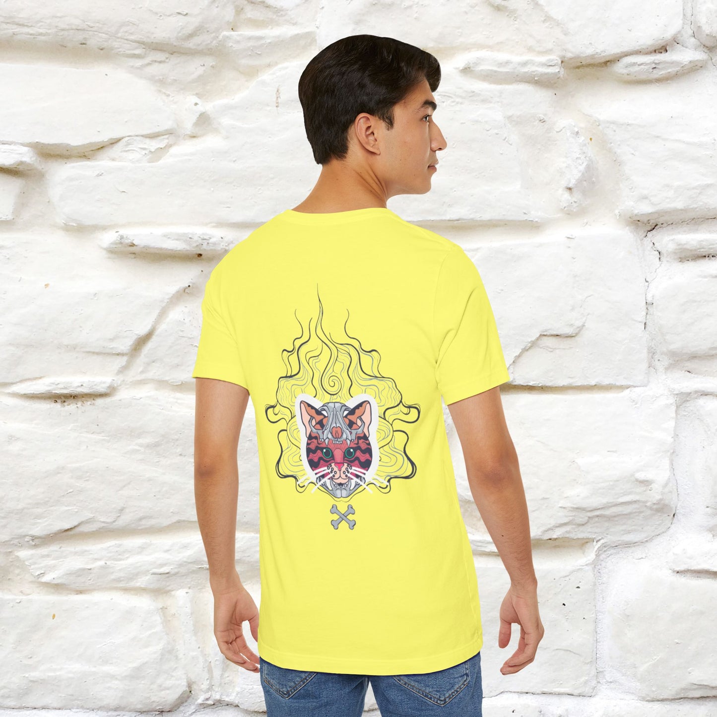 ''Air Fire Cat'' | Cat T-Shirt Front and Back Design | Nunu&Miao Studio