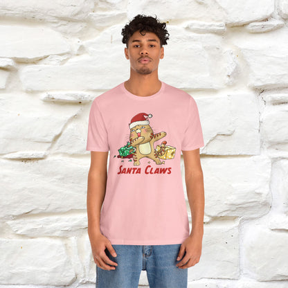 “Funny Santa Claws T-Shirt | Festive Cat Christmas Shirt for Men & Women | 100% Cotton*”