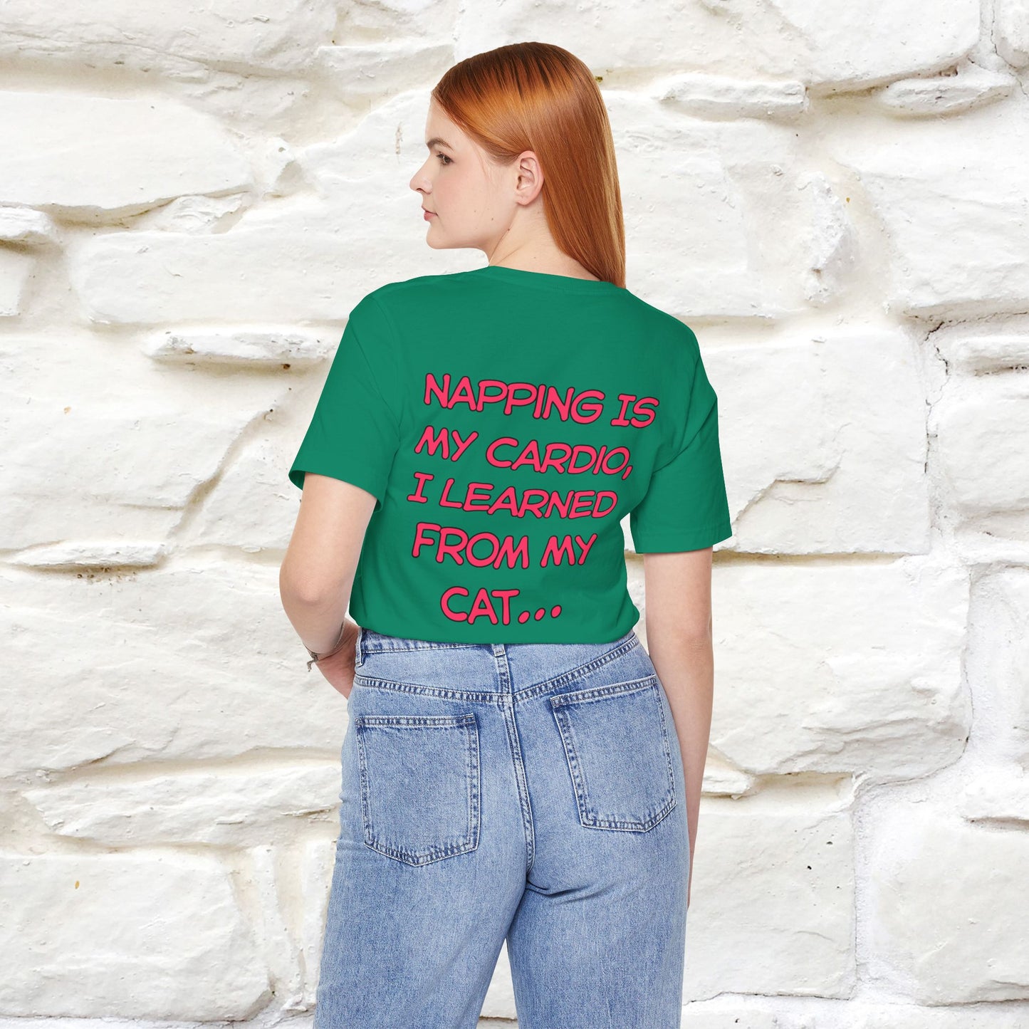 "Napping Is My Cardio, I Learned From My Cat…" Funny Cat T-shirt | Nunu&Miao Studio