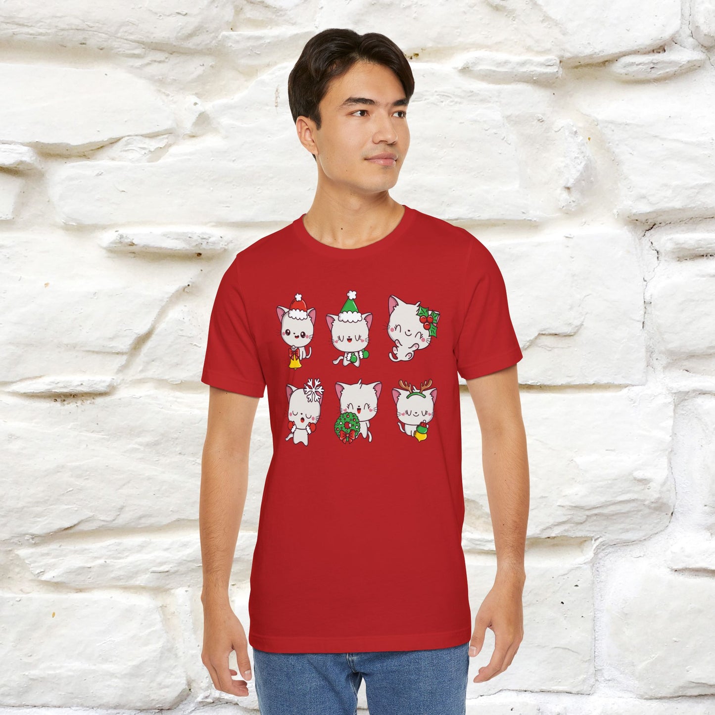 Christmas Cats T-Shirt | Festive Cat T-Shirt for Men & Women | 100% Cotton*