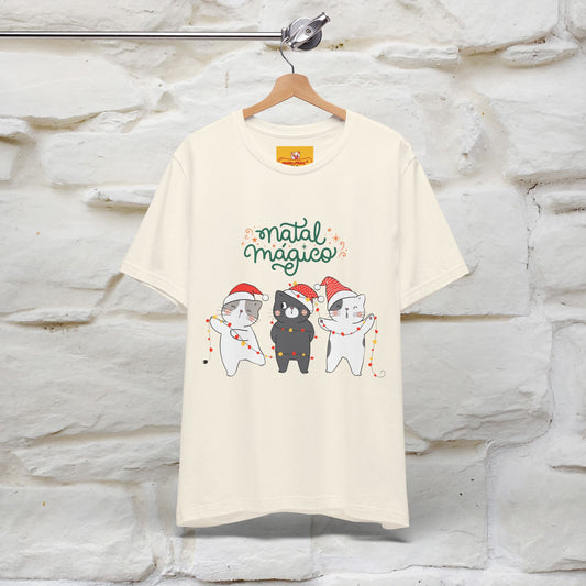 "Natal Magico" Cat T-shirt  |Nunu&Miao Studio - Nunu&Miao Studio
